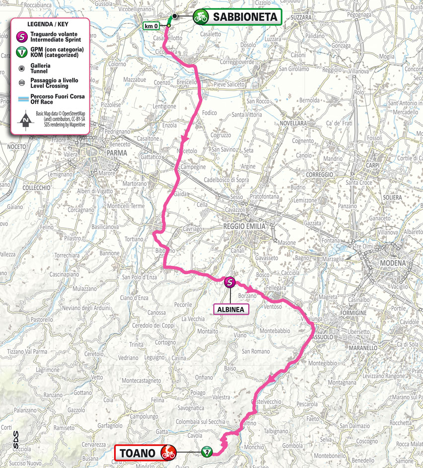Planimetria/Map Stage 3 Giro d’Italia Women 2024