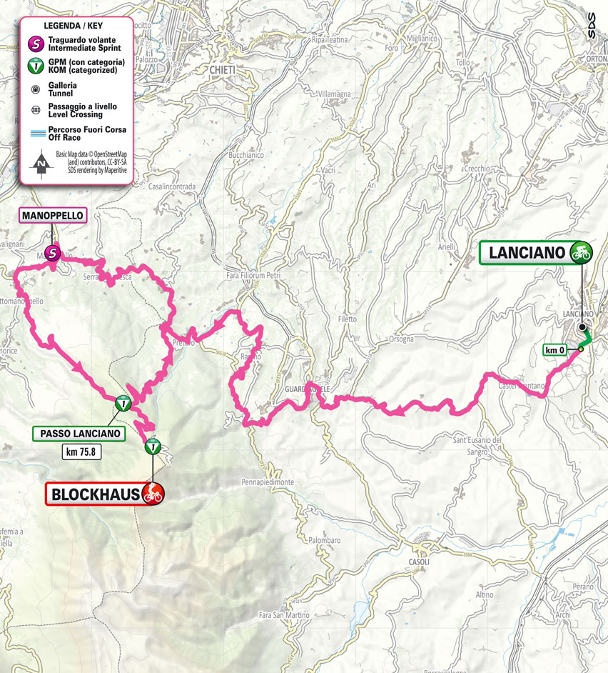 Planimetria/Map Stage 7 Giro d’Italia Women 2024