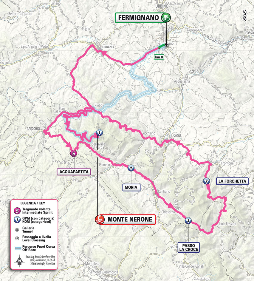 Planimetria/Map tappa 7 Giro d'Italia Women 2025