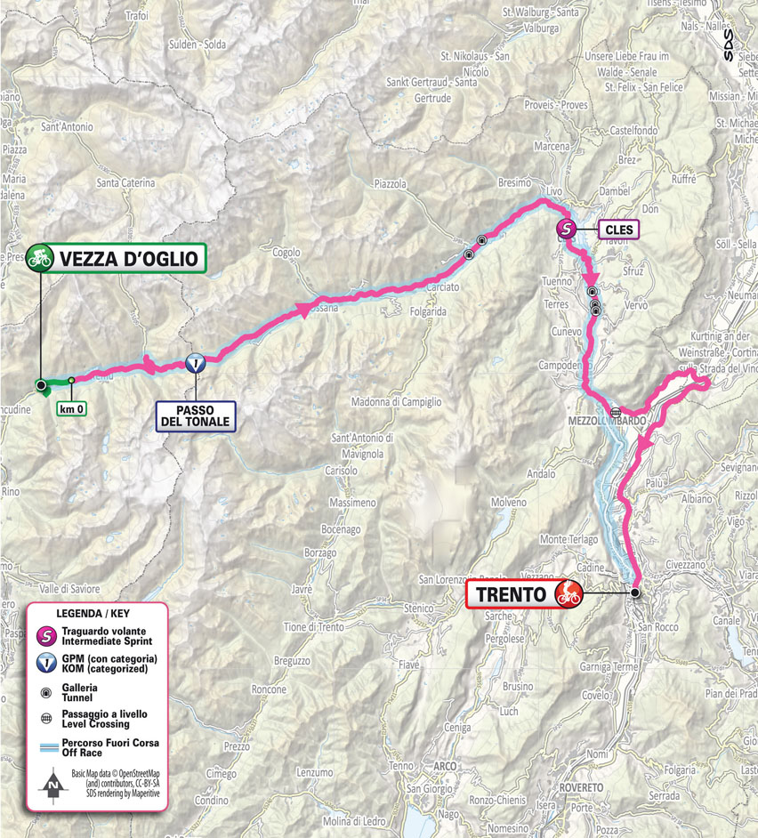 Planimetria/Map tappa 3 Giro d'Italia Women 2025