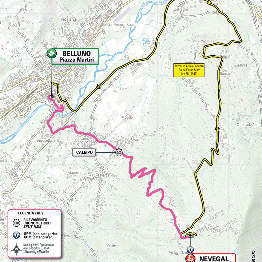 Planimetria/Map tappa 4 Giro d'Italia Women 2026