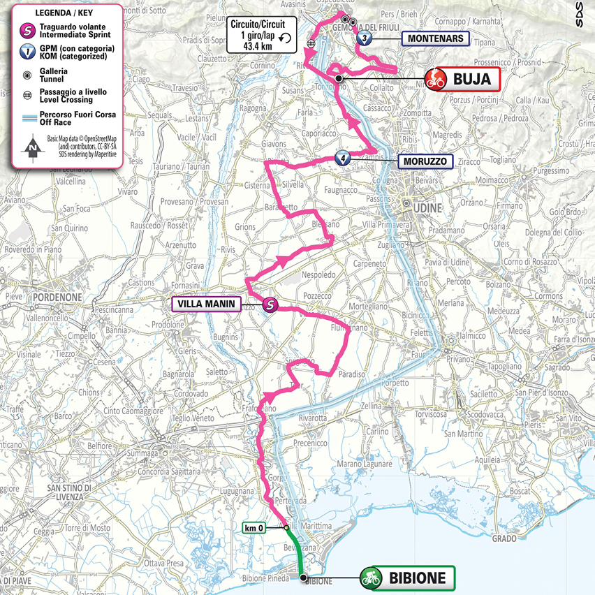 Planimetria/Map tappa 3 Giro d'Italia Women 2026