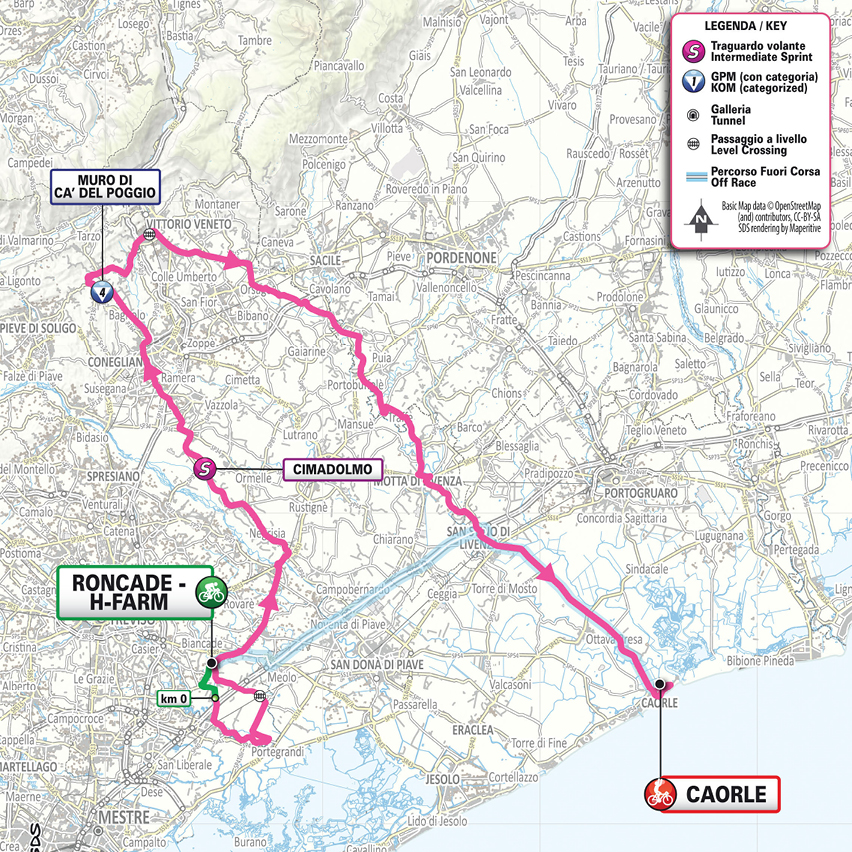 Planimetria/Map tappa 2 Giro d'Italia Women 2026